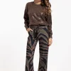 Abigail zebra trousers - black/new army