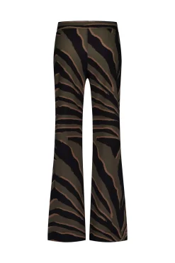 Abigail zebra trousers - black/new army