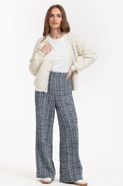 Alex tweed trousers - dblue/kit