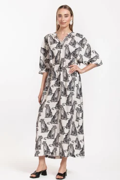 Alina panther dress - kit/black