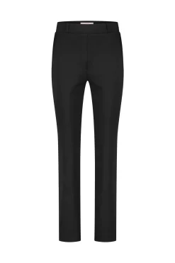 Anna shiny bonded trousers - black