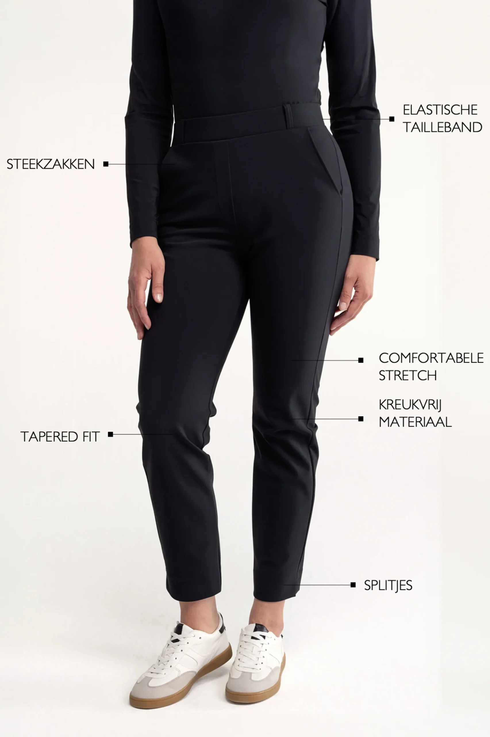 Anne bonded trousers - black
