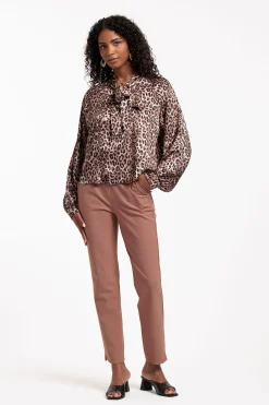 Anne bonded trousers - chocolate