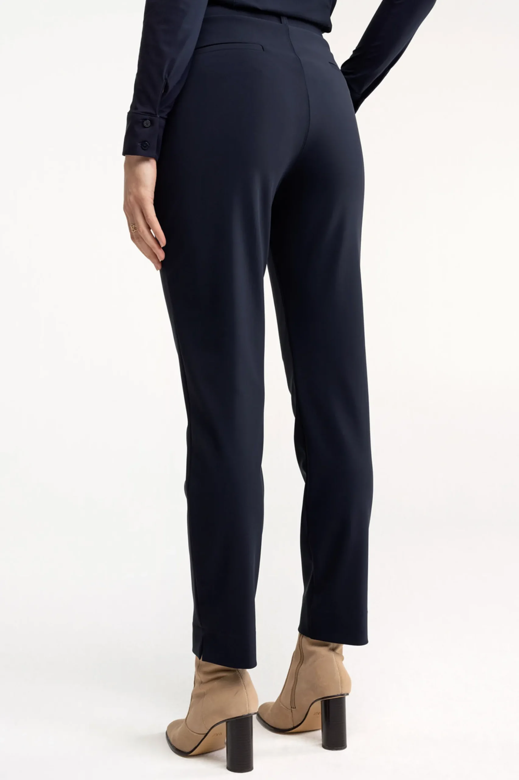 Anne bonded trousers - dark blue