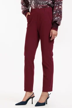 Anne bonded trousers - merlot