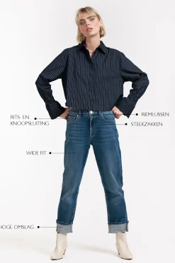 Ava denim trousers - dark jeans blue