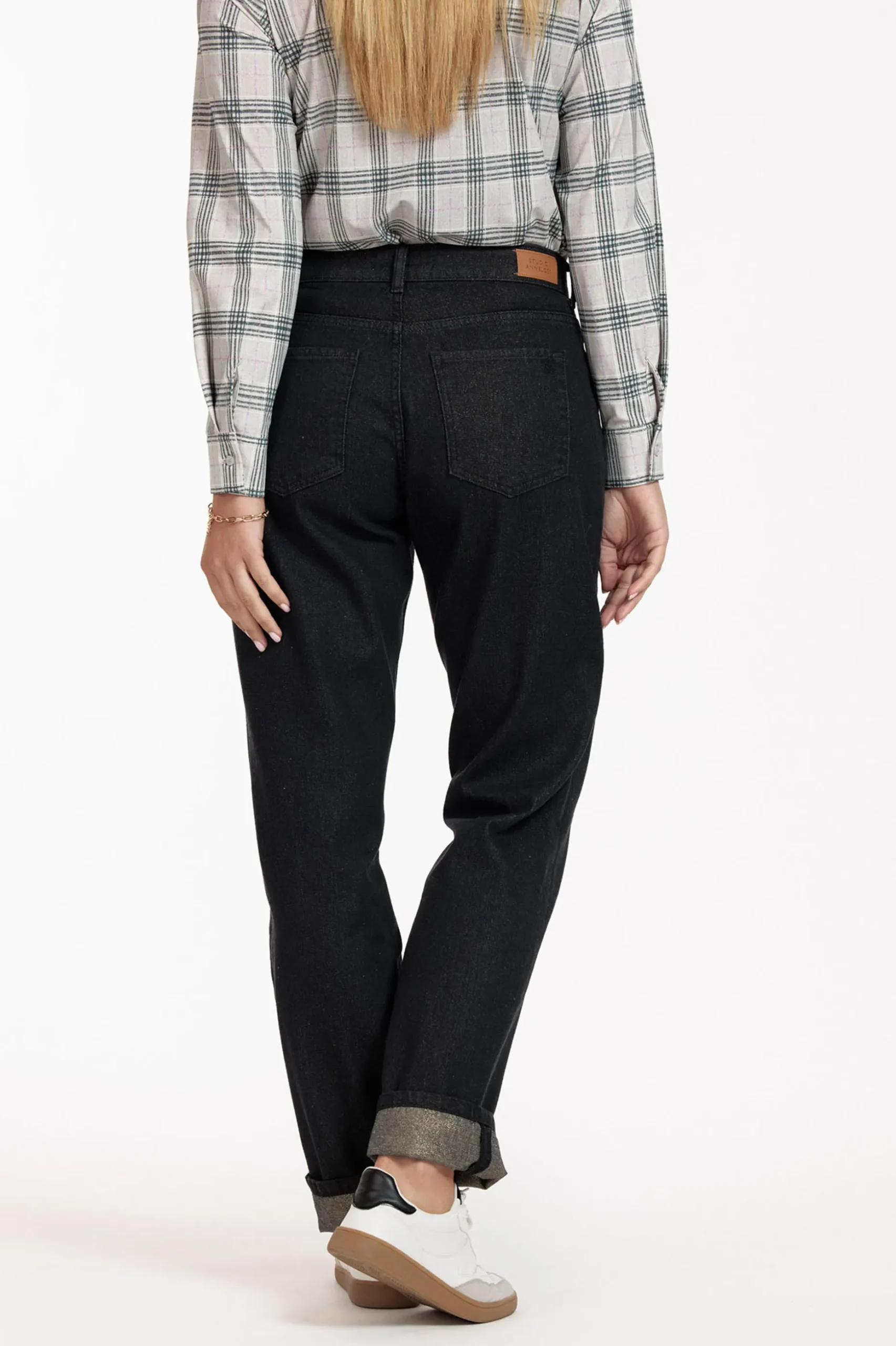Ava gold trousers - black
