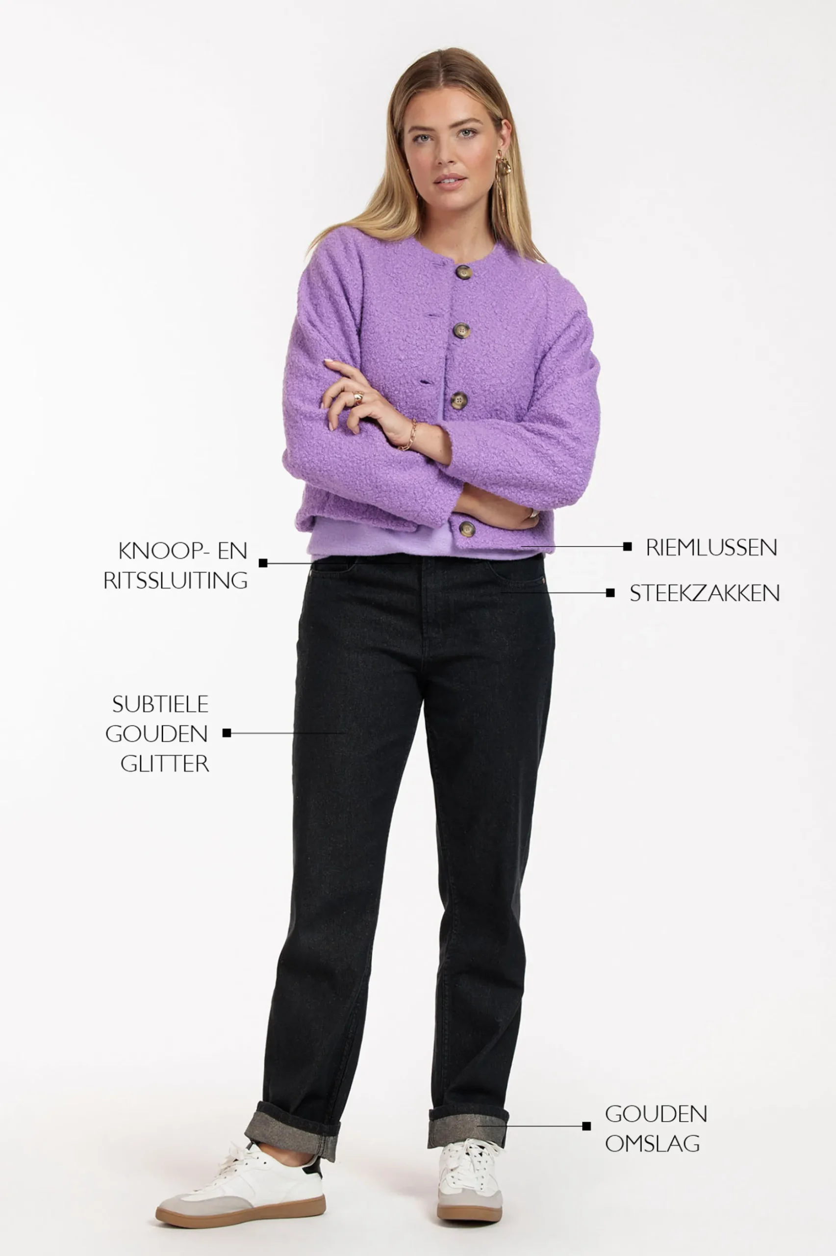 Ava gold trousers - black
