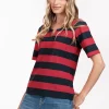 Becki stripe shirt - dark blue/red