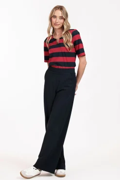 Becki stripe shirt - dark blue/red