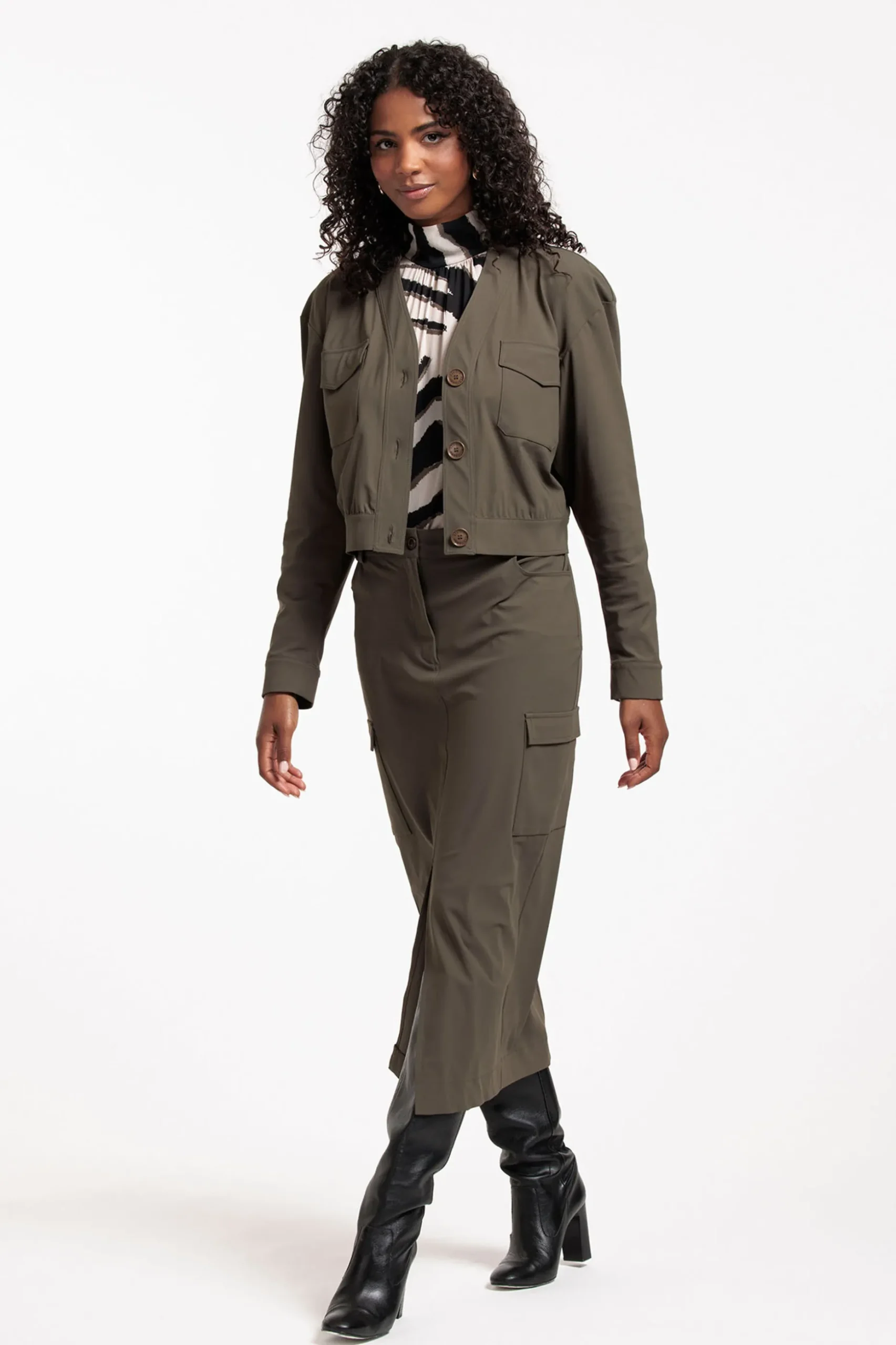 Becky cargo jacket - new army