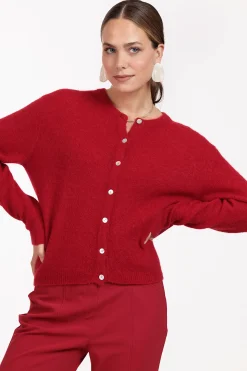 Bibi mohair cardigan - red