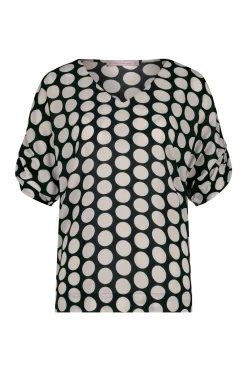 Birgitta dot top - black/off white