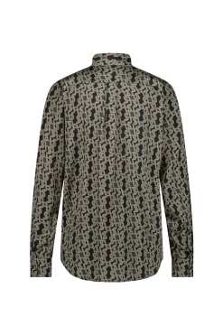 Bobby bow signature blouse - latte/black