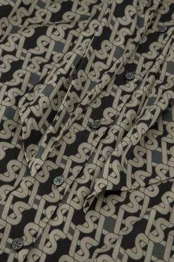 Bobby bow signature blouse - latte/black