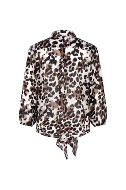 Bobby leo knot blouse - kit/chocolate