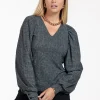 Bodi tweed top - black/off white
