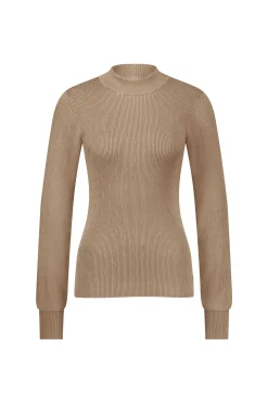 Brady shiny pullover - latte