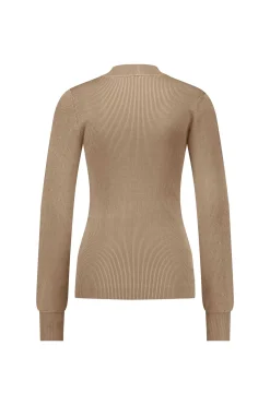 Brady shiny pullover - latte