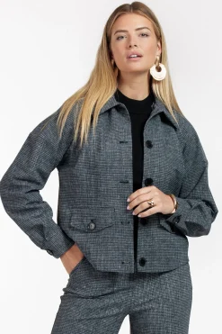 Brioni bnd tweed jacket - black/off white