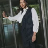 Bruno gold stripe gilet - darkblue/gold