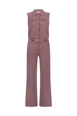 Burnice check jumpsuit - multi color