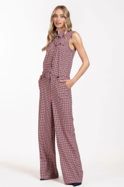 Burnice check jumpsuit - multi color