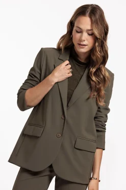 Camille bonded blazer - new army