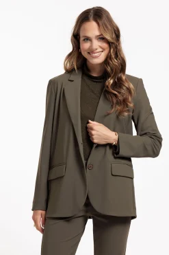 Camille bonded blazer - new army