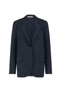 Camille button blazer - dark blue