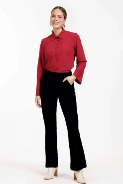 Caress blouse - dark red