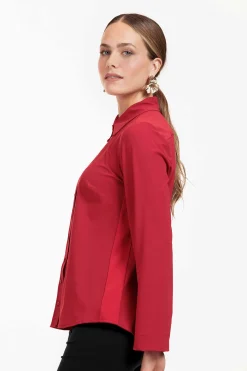 Caress blouse - dark red
