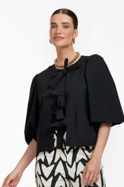 Celine 2way blouse - black