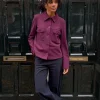 Claire bonded Jacket - blackberry