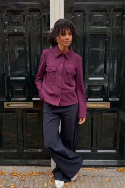 Claire bonded Jacket - blackberry