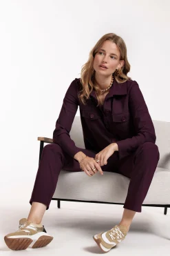 Claire bonded Jacket - blackberry