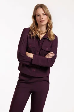 Claire bonded Jacket - blackberry