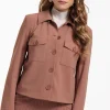 Claire bonded jacket - chocolate