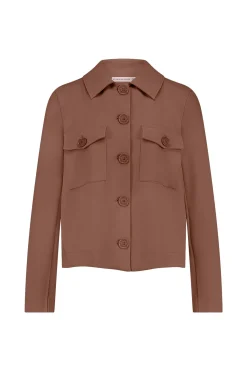 Claire bonded jacket - chocolate