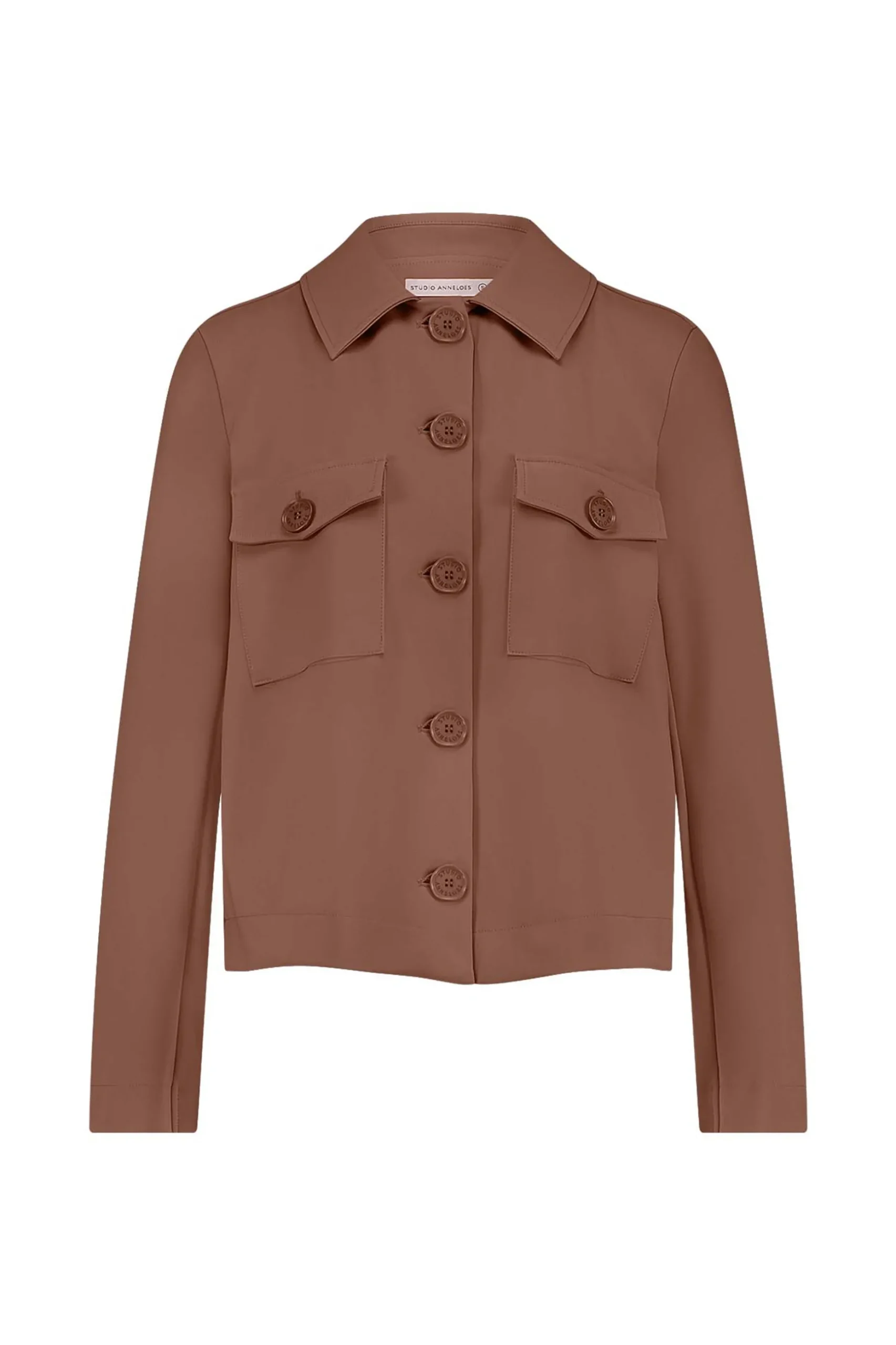 Claire bonded jacket - chocolate