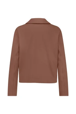 Claire bonded jacket - chocolate