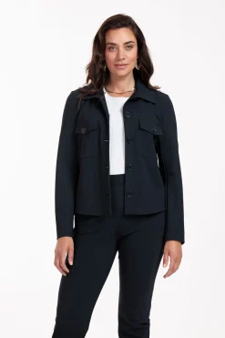Claire bonded jacket - dark blue