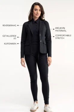 Clean blazer - black