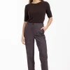 Collins herringbone trousers - black/espresso