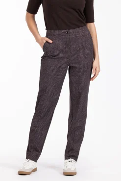 Collins herringbone trousers - black/espresso