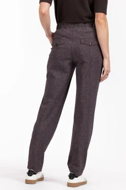 Collins herringbone trousers - black/espresso