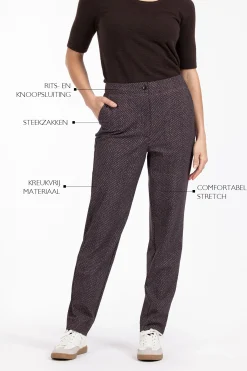 Collins herringbone trousers - black/espresso