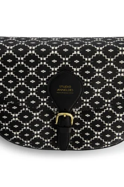 Crossbag SA print - black/off white