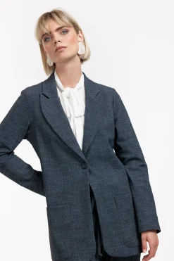 Daan bnd dnm tweed blazer - midnight blue