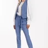 Dean pinstripe trousers - denim blue